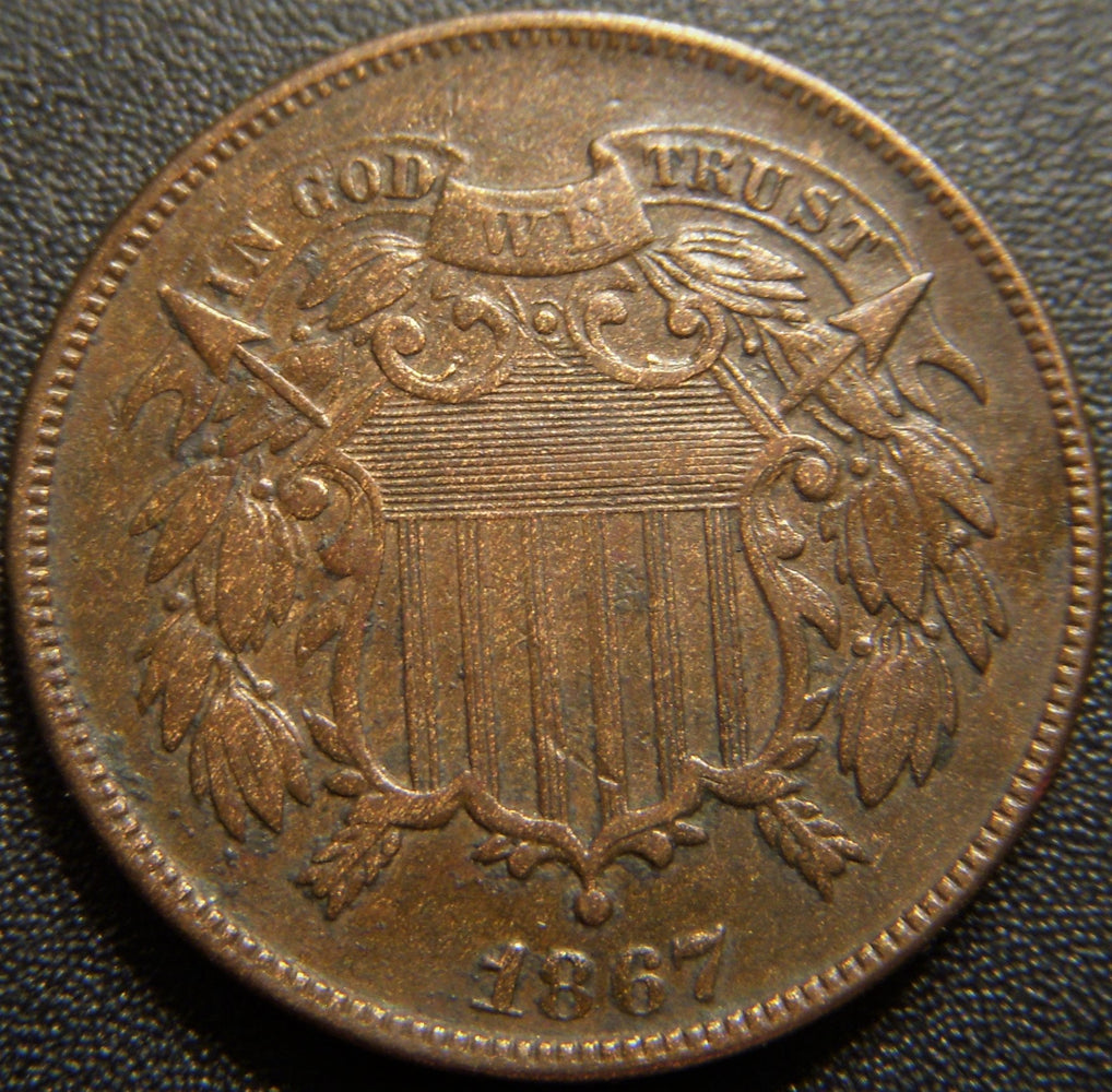 1867 Two Cent Piece - Extra Fine