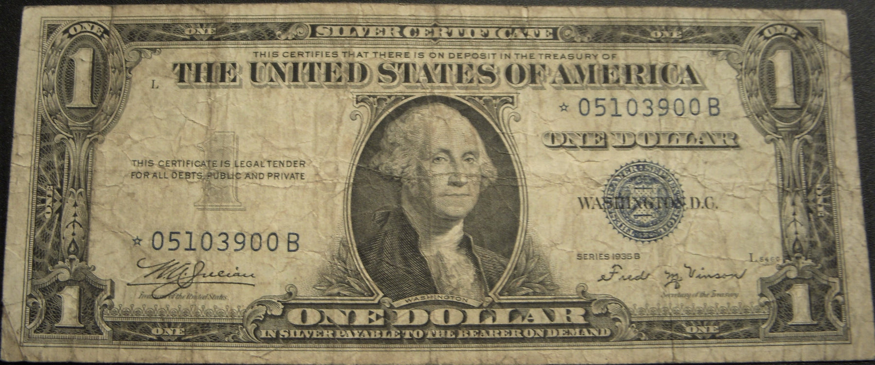 1935B $1 Silver Certificate - STAR NOTE FR# 1611*