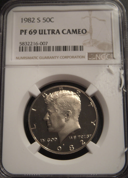 1982-S Kennedy Half Dollar - NGC PF69 Ultra Cameo