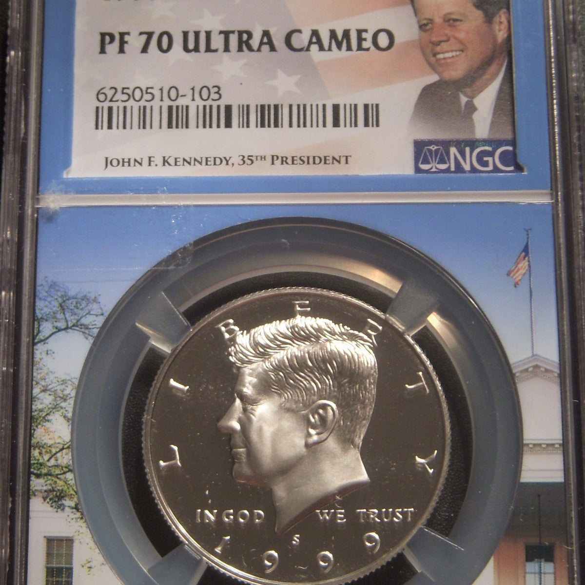 1999-S Kennedy Half Dollar - NGC Clad PF70 Ultra Cameo — FUBA