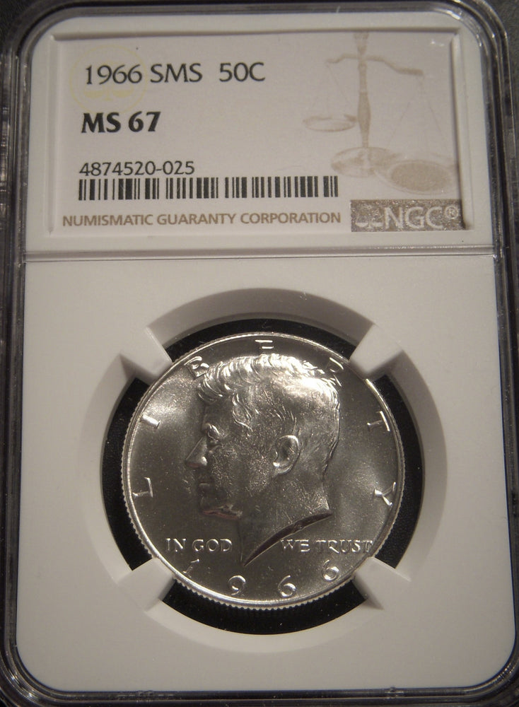 1966 Kennedy Half Dollar - NGC SMS MS67