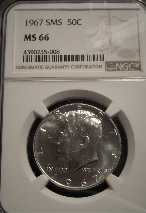 1967 Kennedy Half Dollar - NGC SMS MS66