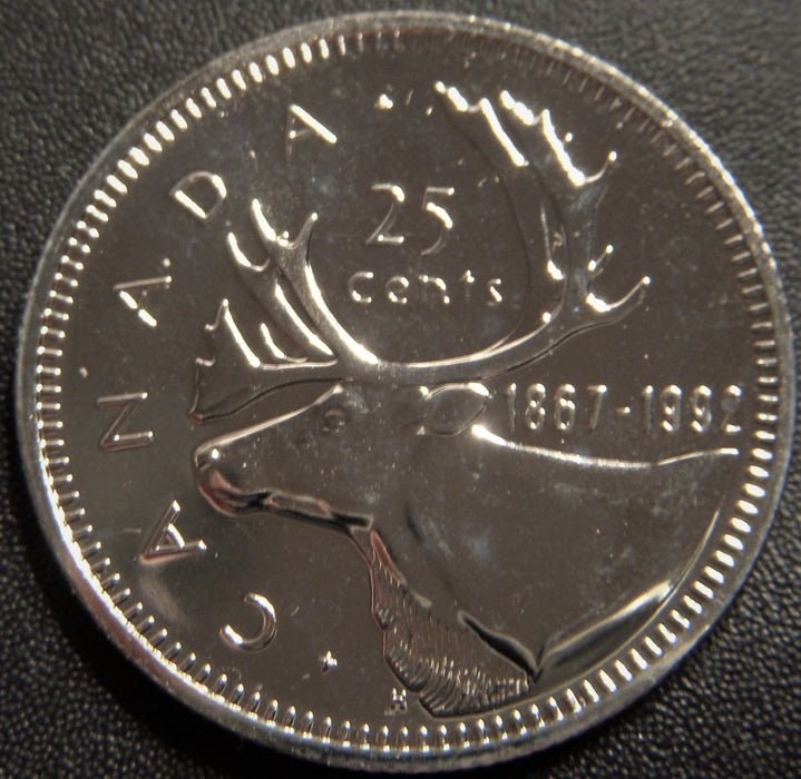 1992 Canadian Quarter - Caribou Uncirculated