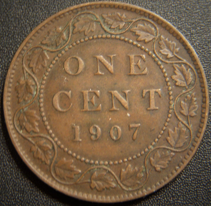 1907 Canadian Large Cent - Very Fine