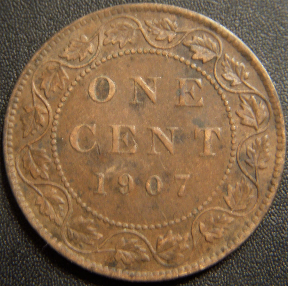 1907 Canadian Large Cent - Fine