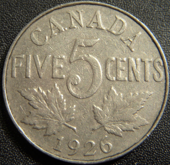1926 Canadian Five Cent - Far 6 Very Good