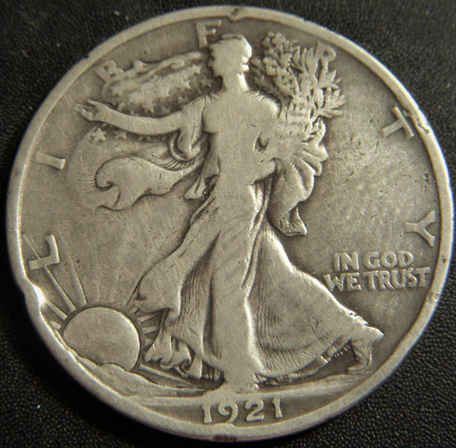 1921-D Walking Half Dollar - Fine