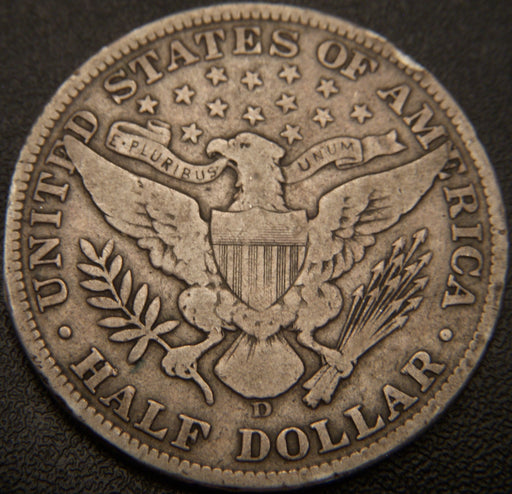 1908-D Barber Half Dollar - F