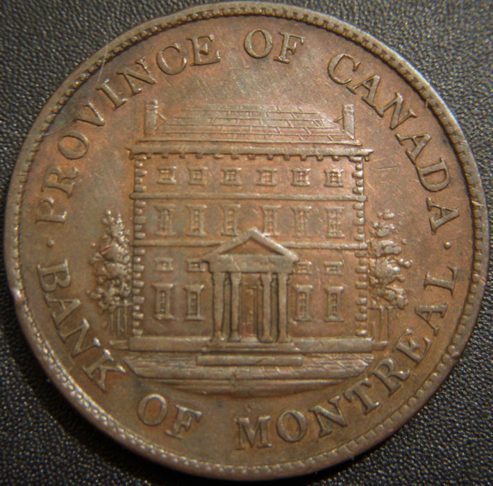 1844 Half Penny Montreal Bank Canada Token