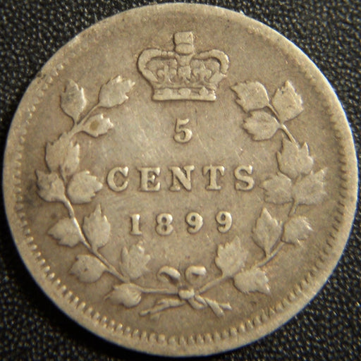 1899 Canadian Silver Five Cent - Very Fine