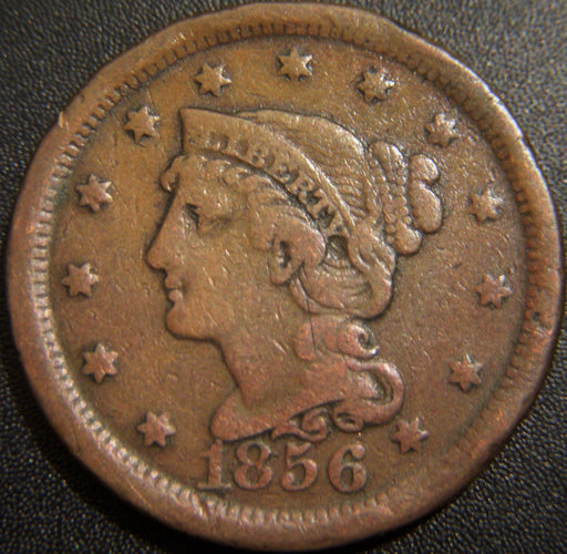 1856 Large Cent - Upright 5 Fine