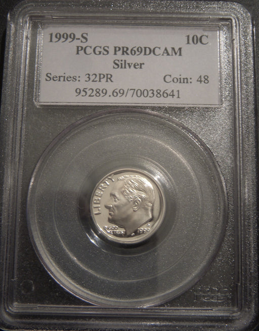 1999-S Roosevelt Dime - PCGS Silver PF69DCAM