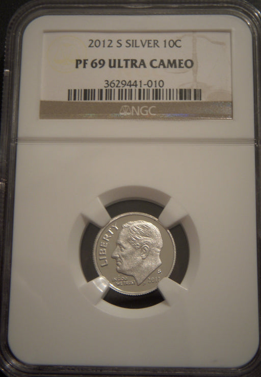 2012-S Roosevelt Dime - NGC Silver PF 69 Ultra Cameo