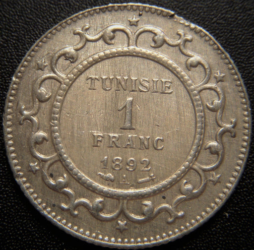 1892A 1 Franc - Tunisia