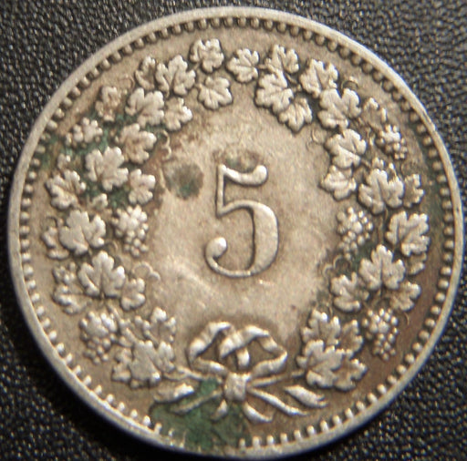 1884B 5 Rappen - Switzerland