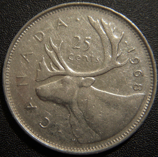 1968 Canadian Quarter - Silver VG to EF