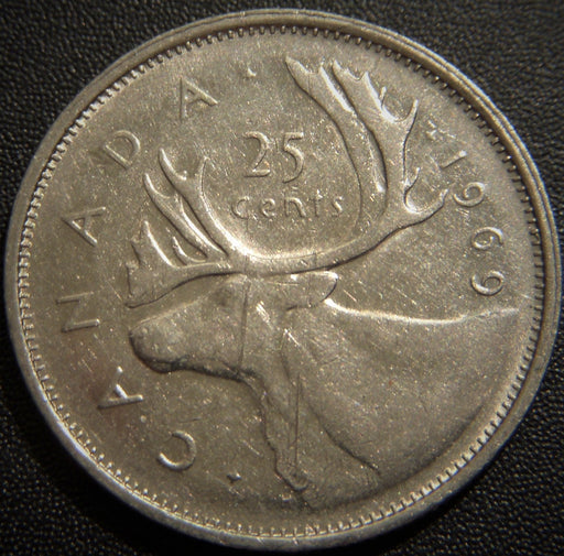 1969 Canadian Quarter - Fine to AU