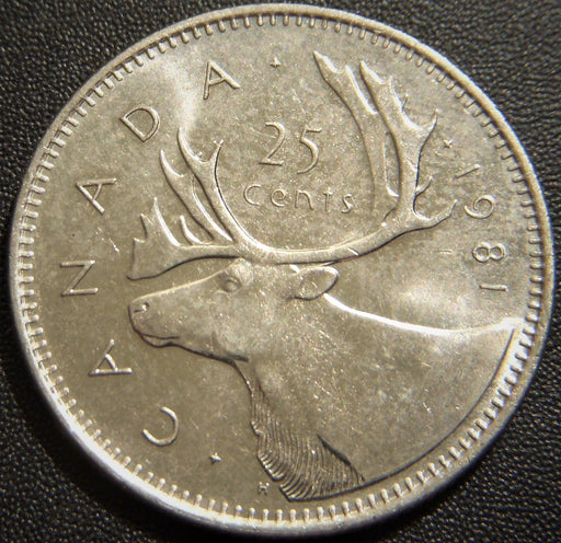 1981 Canadian Quarter - Fine to AU