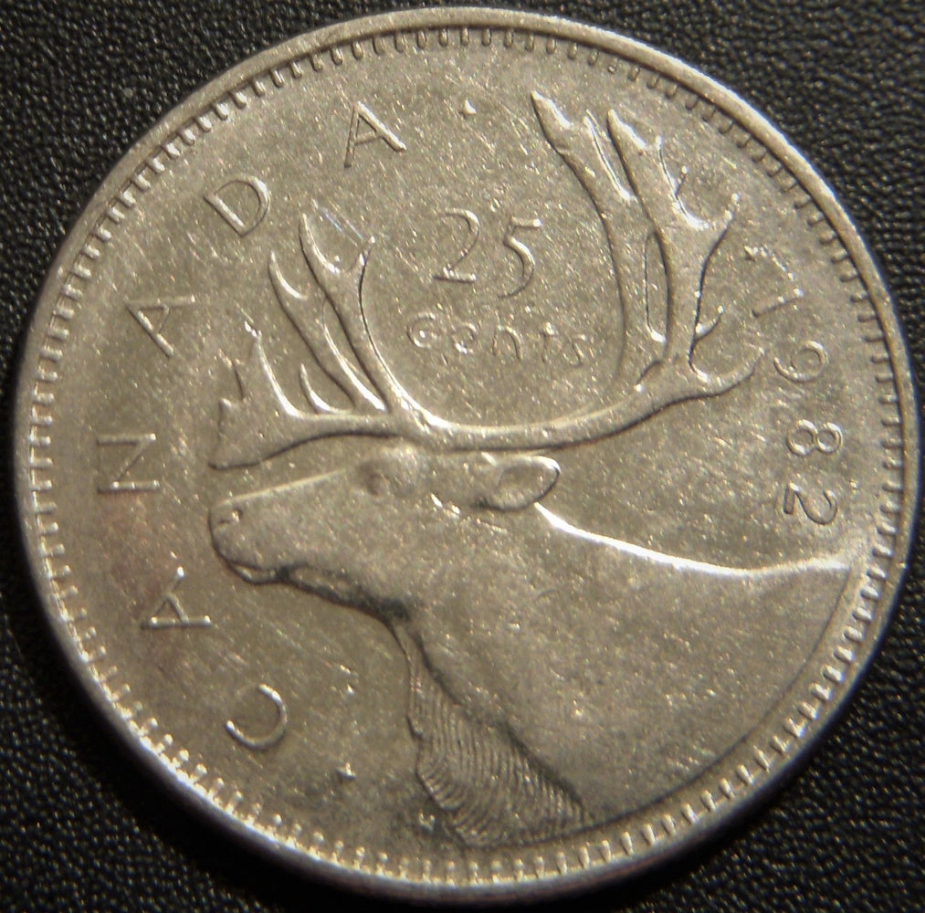 1982 Canadian Quarter - Fine to AU
