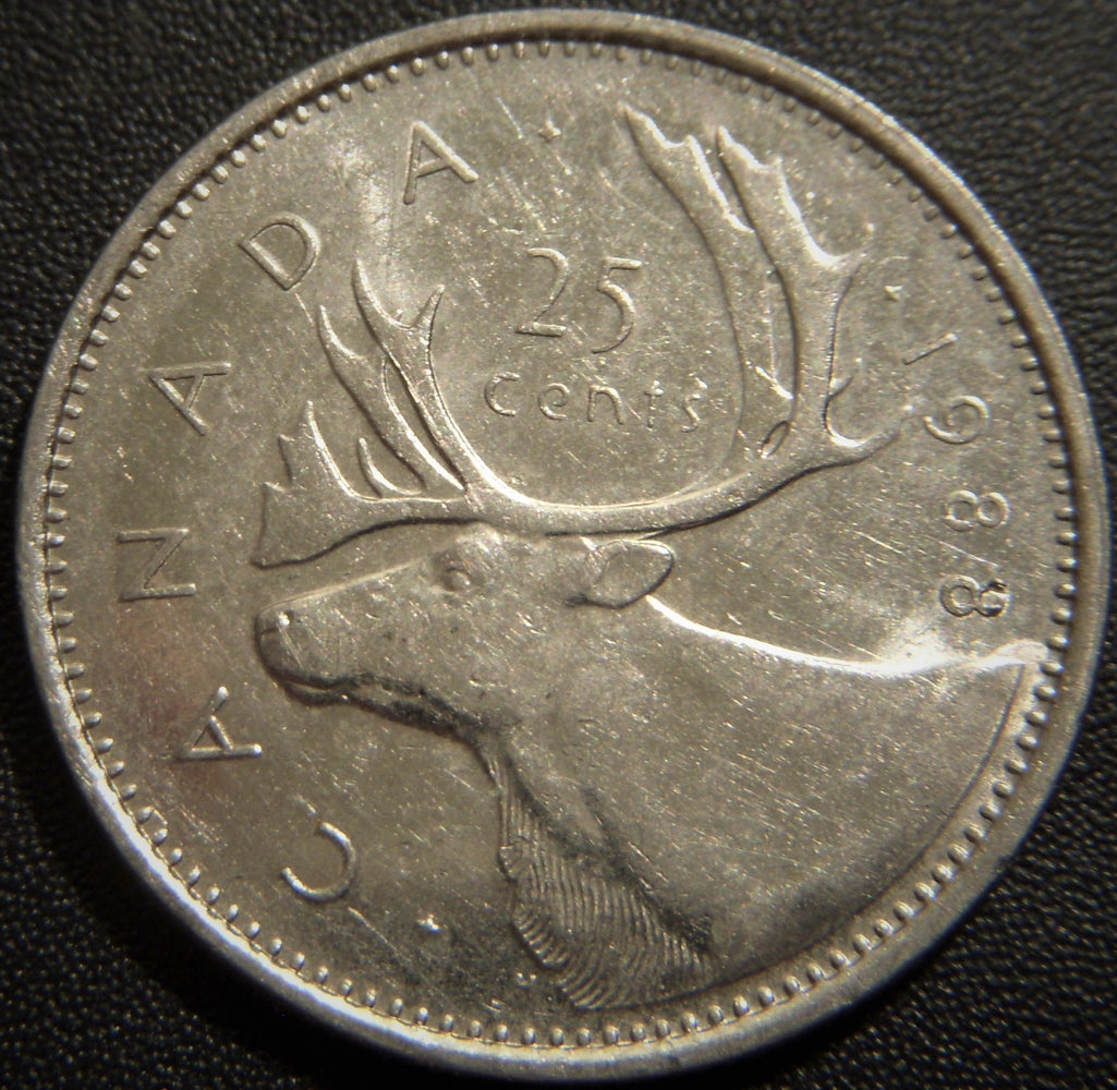 1988 Canadian Quarter - Fine to AU