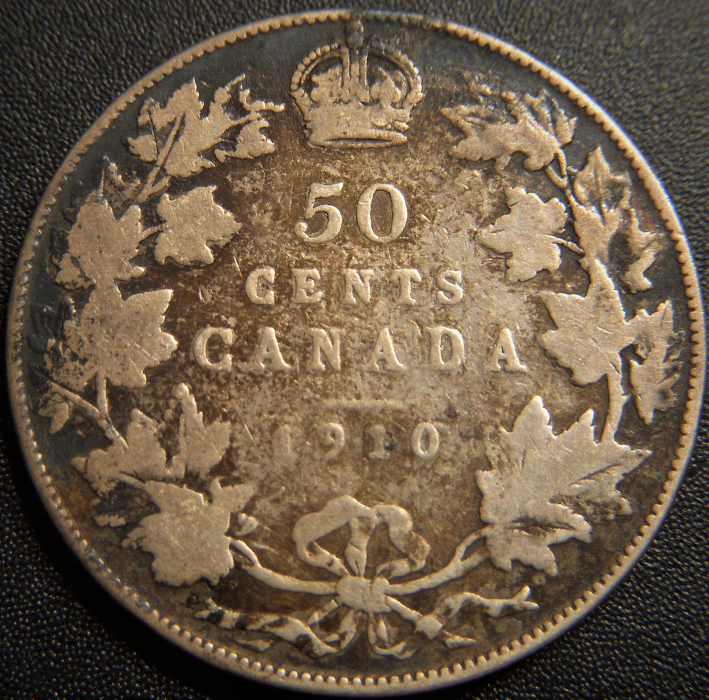 1910 Canadian Half Dollar - Good