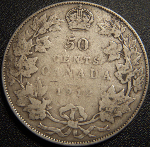 1912 Canadian Half Dollar - Very Good