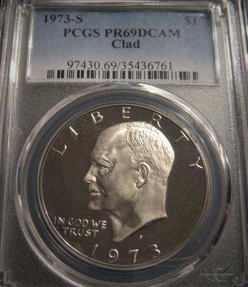1973-S Eisenhower Dollar - PCGS Clad PR69DCAM