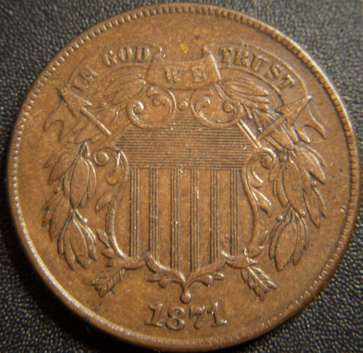 1871 Two Cent Piece - Extra Fine