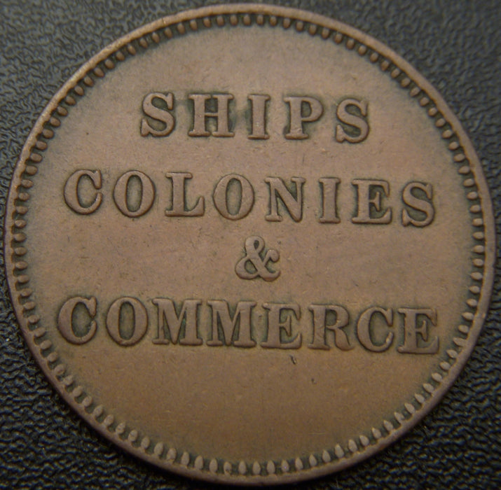 1835 Ships Colonies Comm Token
