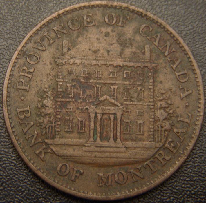 1842 Half Penny Bank Montreal Token
