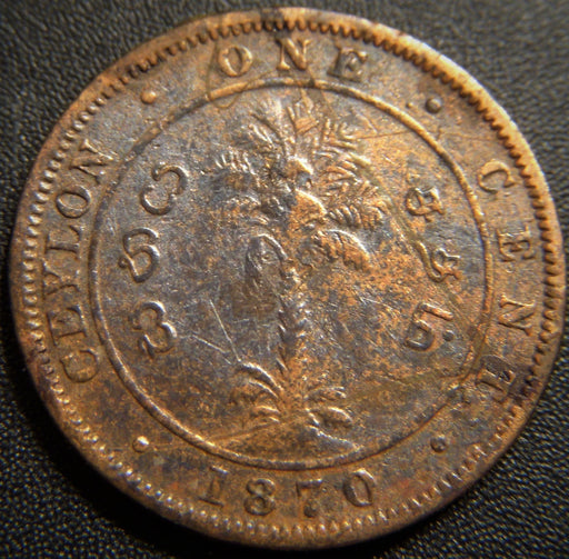 1870 One Cent - Ceylon