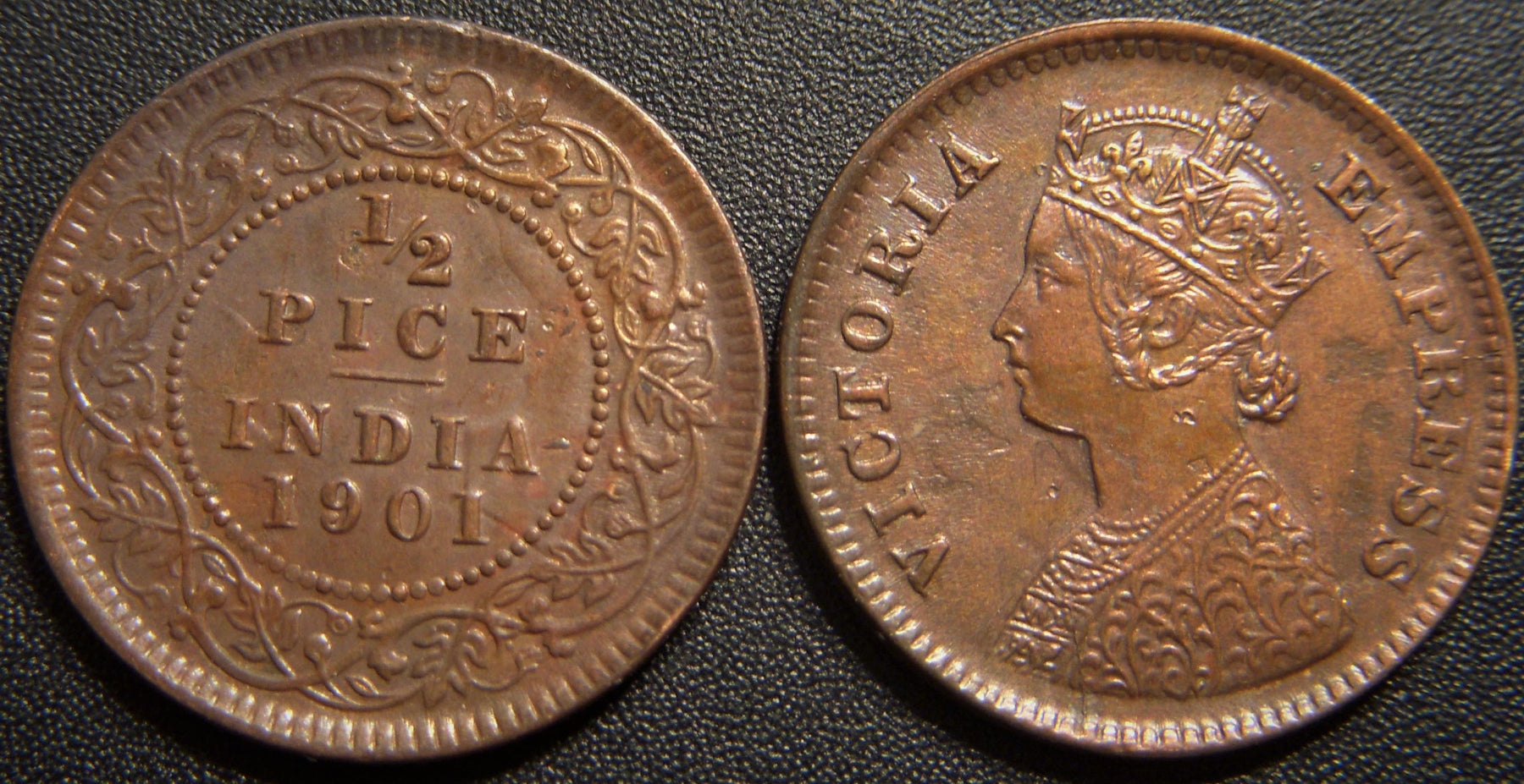 1901 1/2 Pice - India
