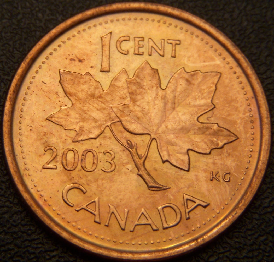2003P Canada Cent - No Crown VF/AU