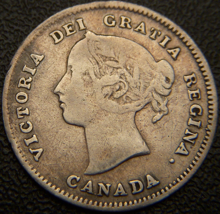 1891 Canadian Silver Five Cent - VG