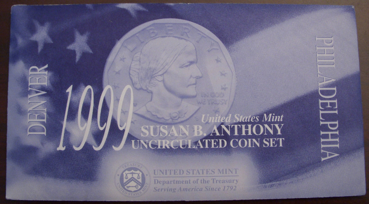 1999 Susan B. Anthony Dollar - 2pc Uncirculated Set