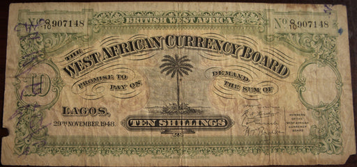 1948 10 Shillings Note - British West Africa