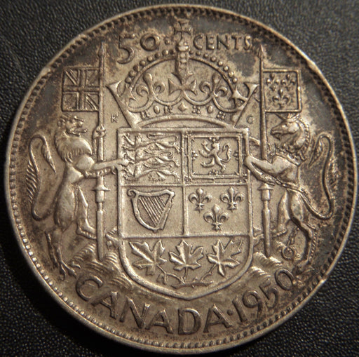 1950 Canadian Half Dollar - No Line in 0 EF