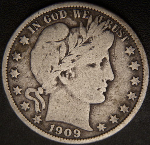 1909-O Barber Half Dollar - F