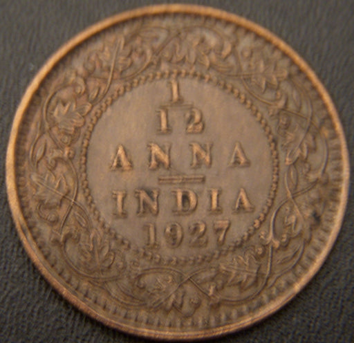 1927c 1/2 Anna - India