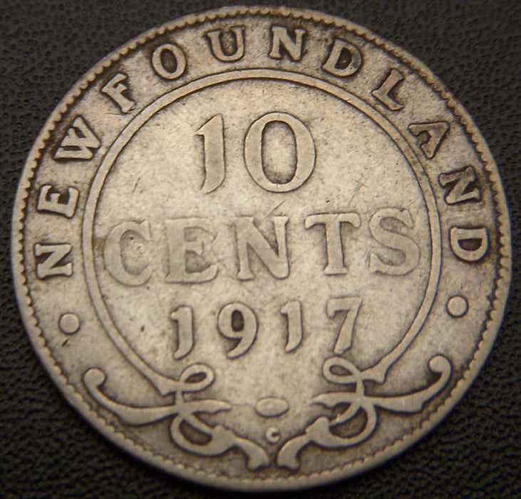 1917c New Foundland Ten Cent - VG