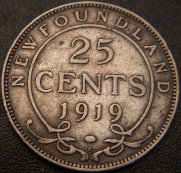 1919c New Foundland Twenty Five Cent