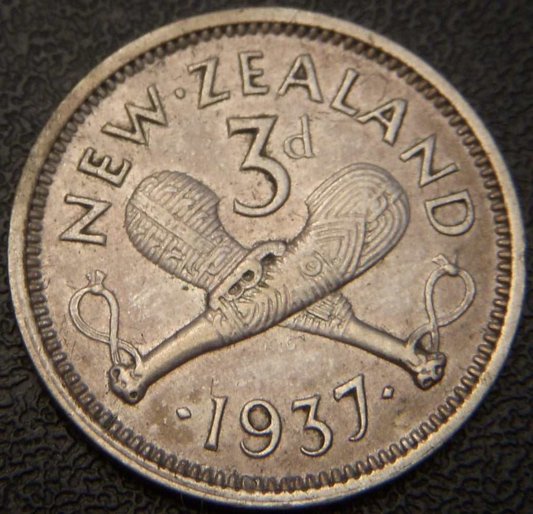 1937 3 Pence - New Zealand