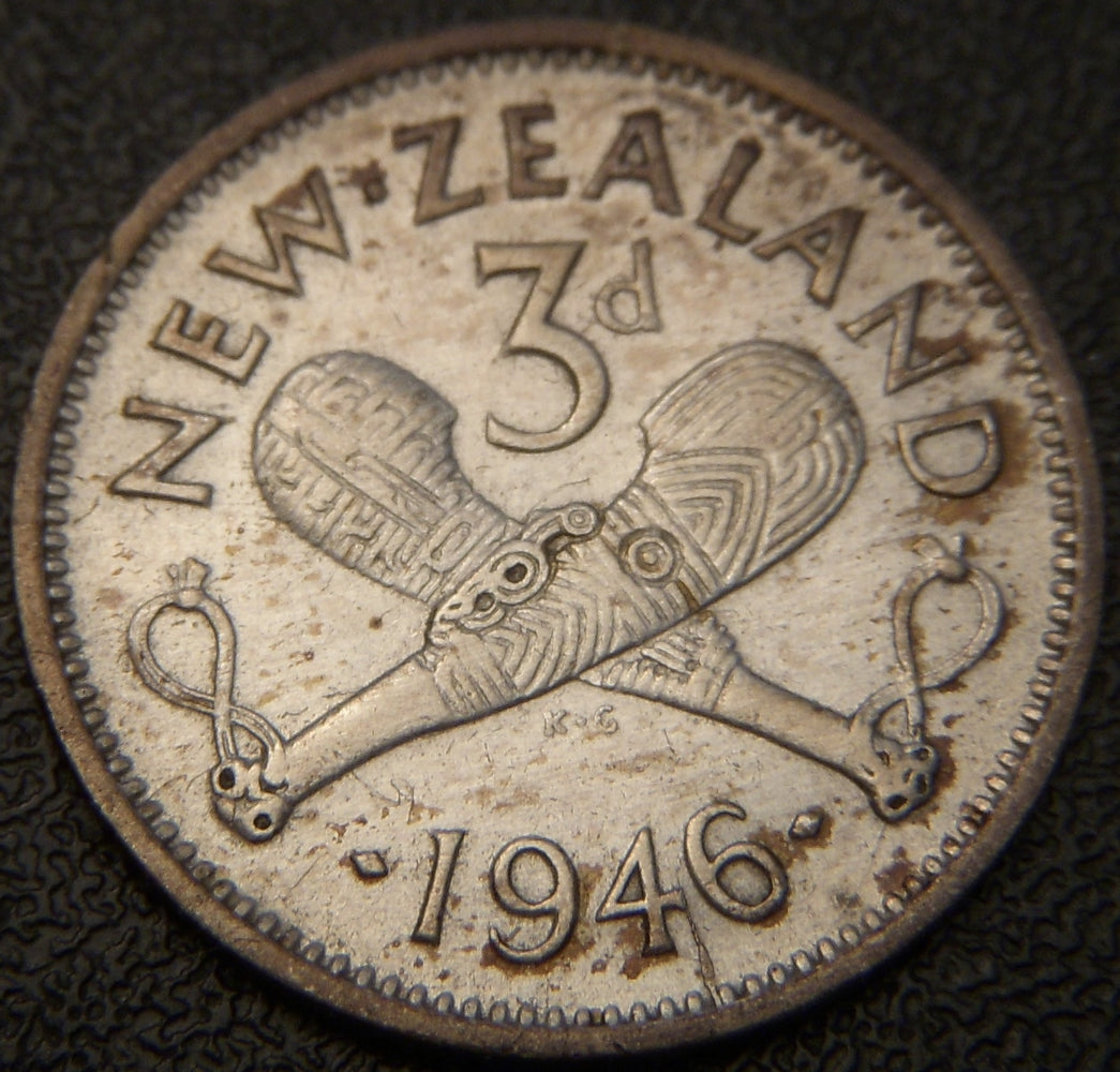 1946 3 Pence - New Zealand