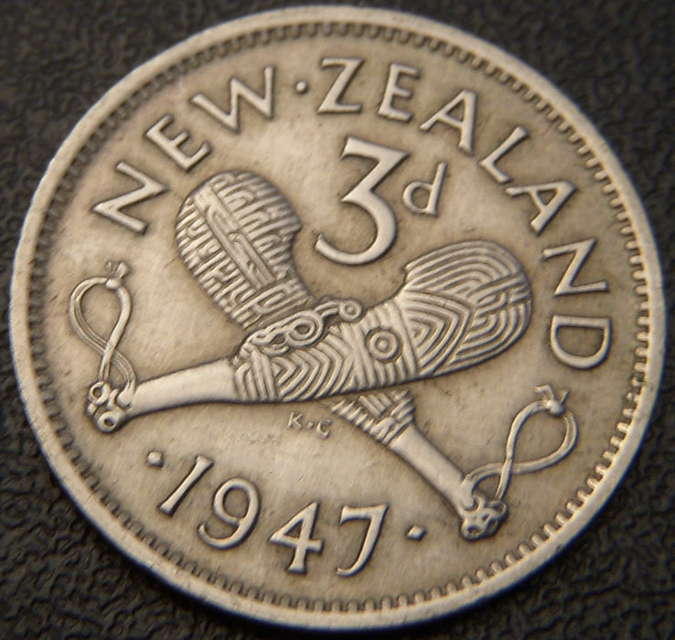 1947 3 Pence - New Zealand