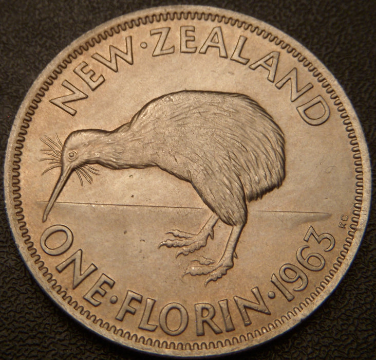 1963 1 Florin - New Zealand