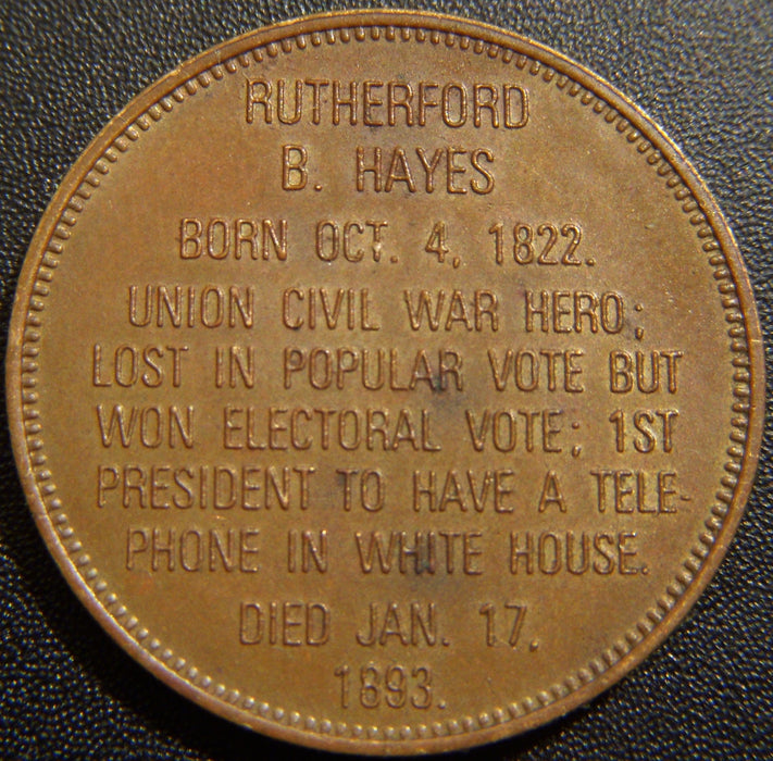 Rutherford Hayes 19th President Commemorative Token