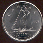2005P Canadian 10C - Unc.
