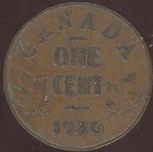 1920 Canadian Cent - VG - Fine