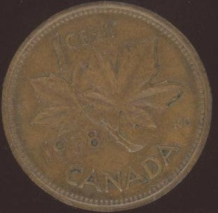 1938 Canadian Cent - VG / Fine