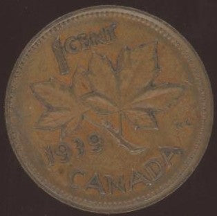 1939 Canadian Cent - VG / Fine